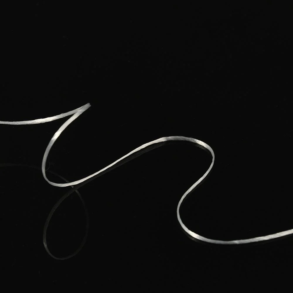 Elastisch transparant nylon plat wit 0.6mm - 10 meter - Image 2
