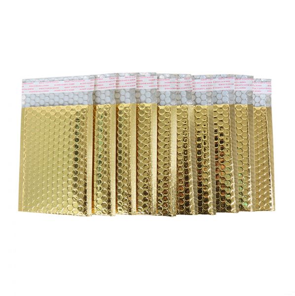 Envelop met bubbeltjesplastic goud 25x15cm - Image 2