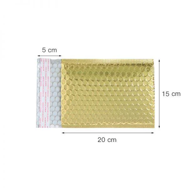 Envelop met bubbeltjesplastic goud 25x15cm - Image 3