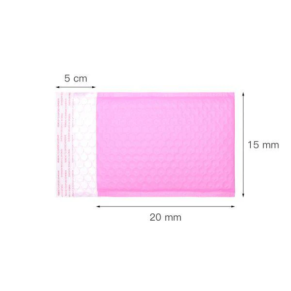 Envelop met bubbeltjesplastic roze metallic 25x15cm - Image 3