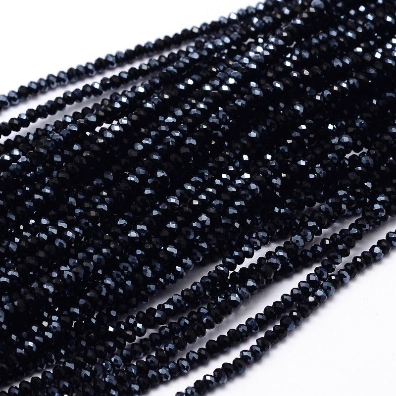Facet electroplate half rainbow plated black 4x3mm - 150 stuks