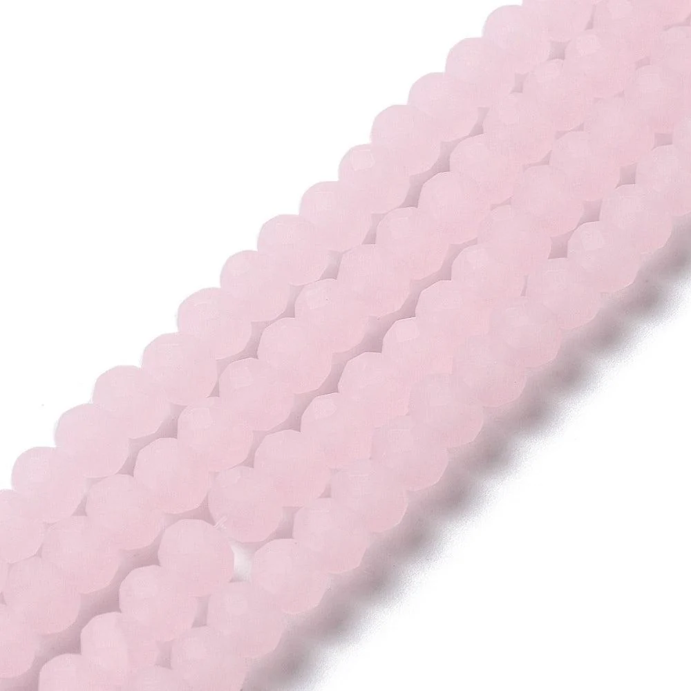 Facet frosted roze 3mm- per ±120