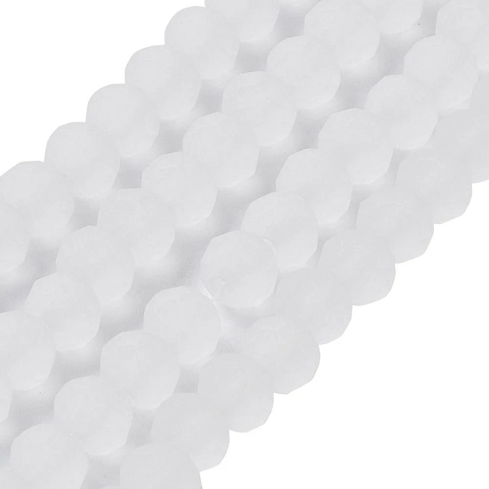 Facet frosted whitesmoke 8mm - ±64 stuks