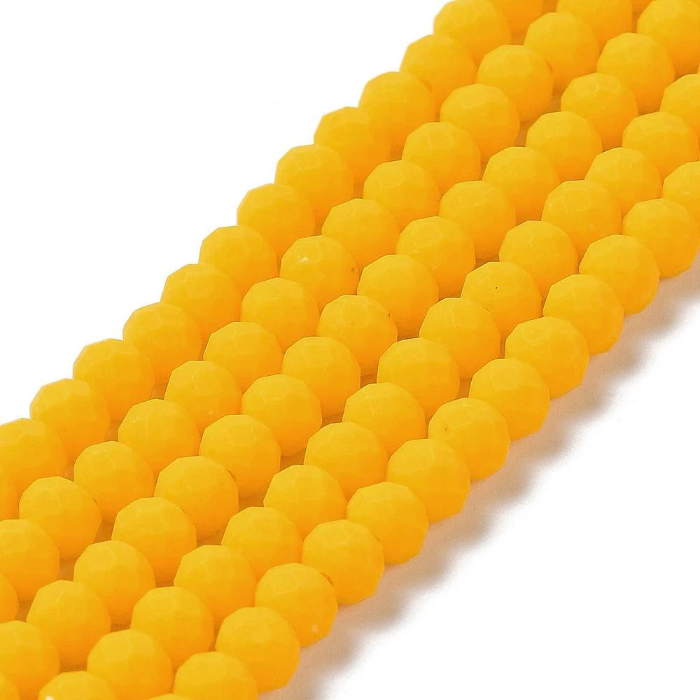 Facet frosted yellow 3mm- per ±120