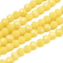 Facet rondel dark yellow 4,5mm - ±100 stuks