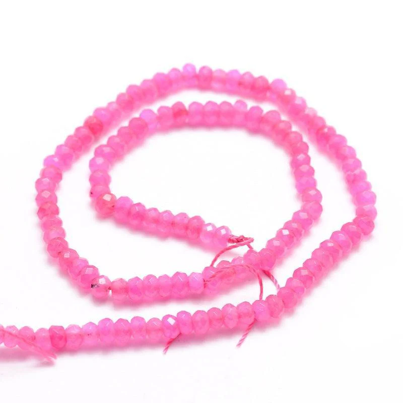 Facet rondel Fel Roze 4mm - ±28 stuks - Image 2