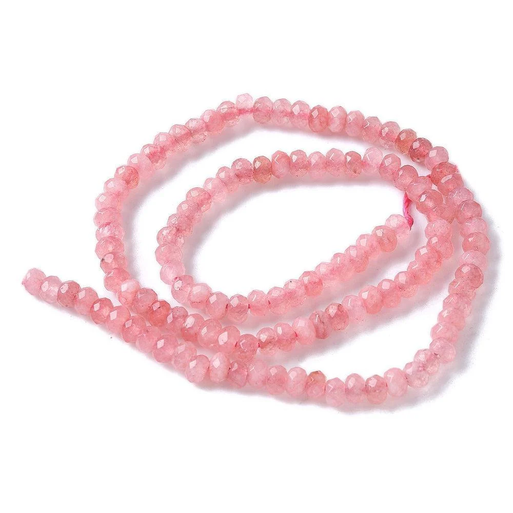 Facet rondel Hot Pink 4mm - ±28 stuks - Image 2