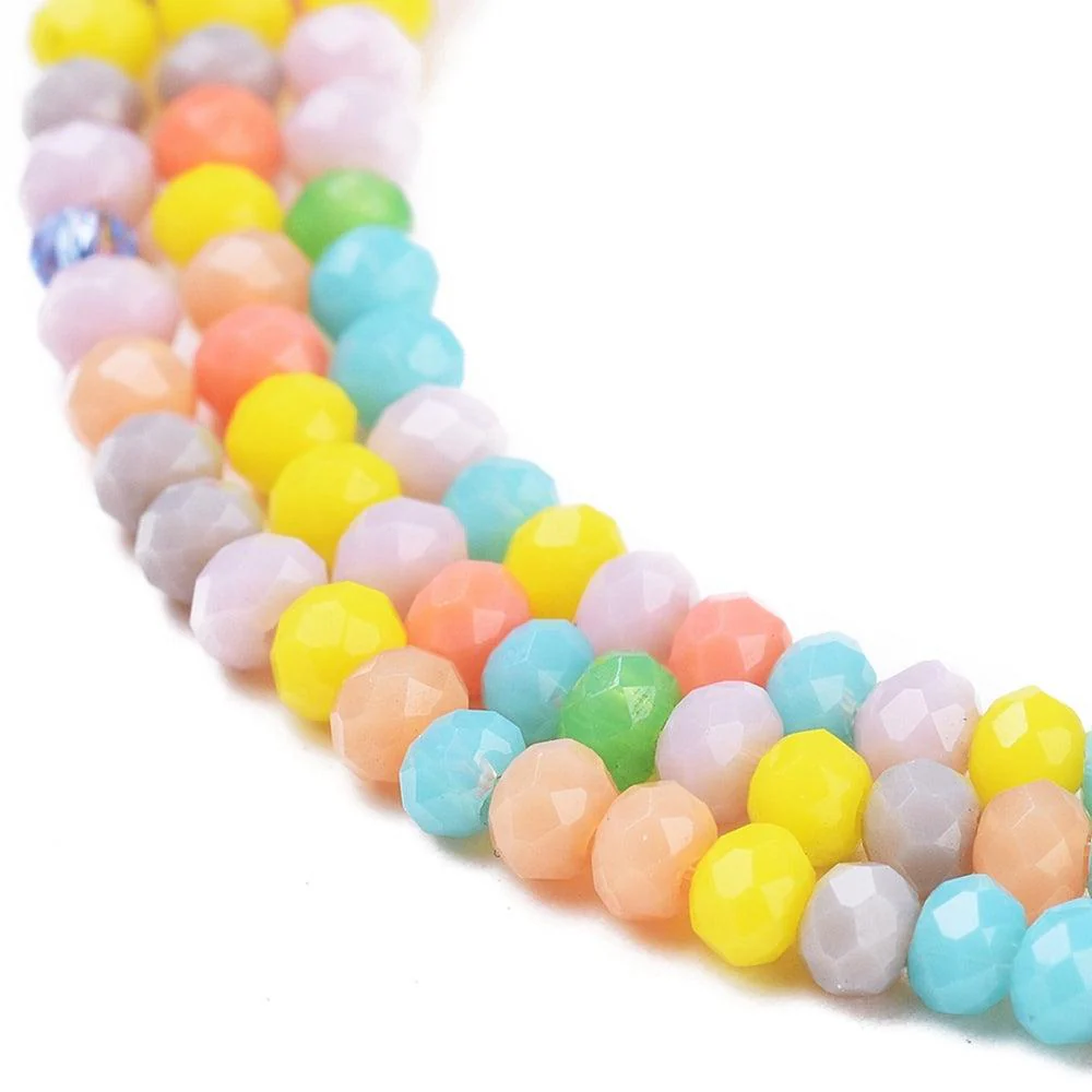 Facet rondel mixed color 3mm- ±185 stuks - Image 3