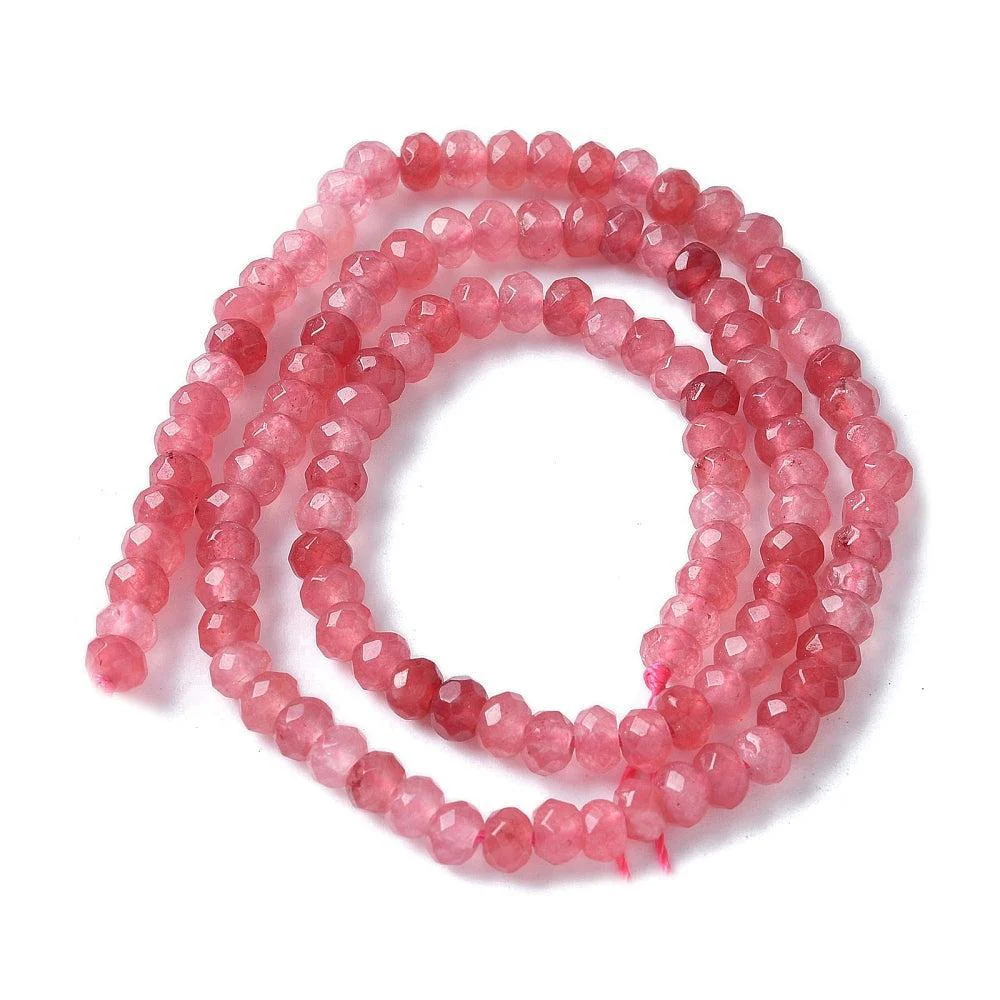 Facet rondel Roze 4mm - ±28 stuks - Image 2