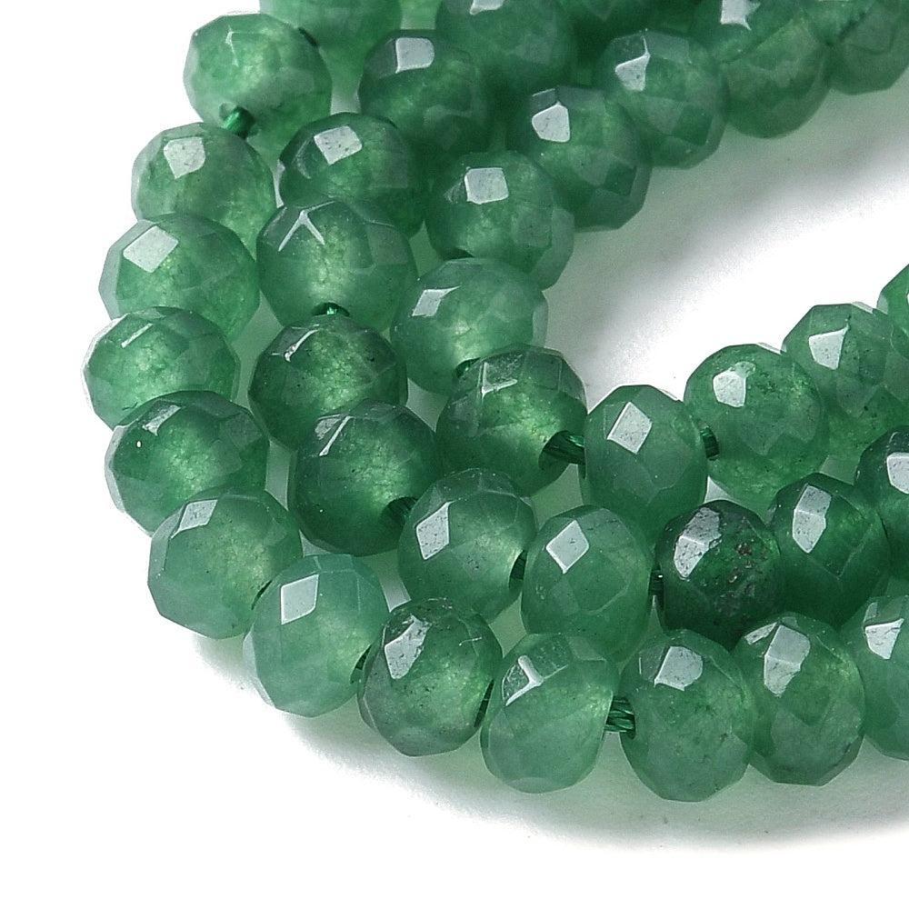 Facet rondel Sea Green 4mm - ±28 stuks