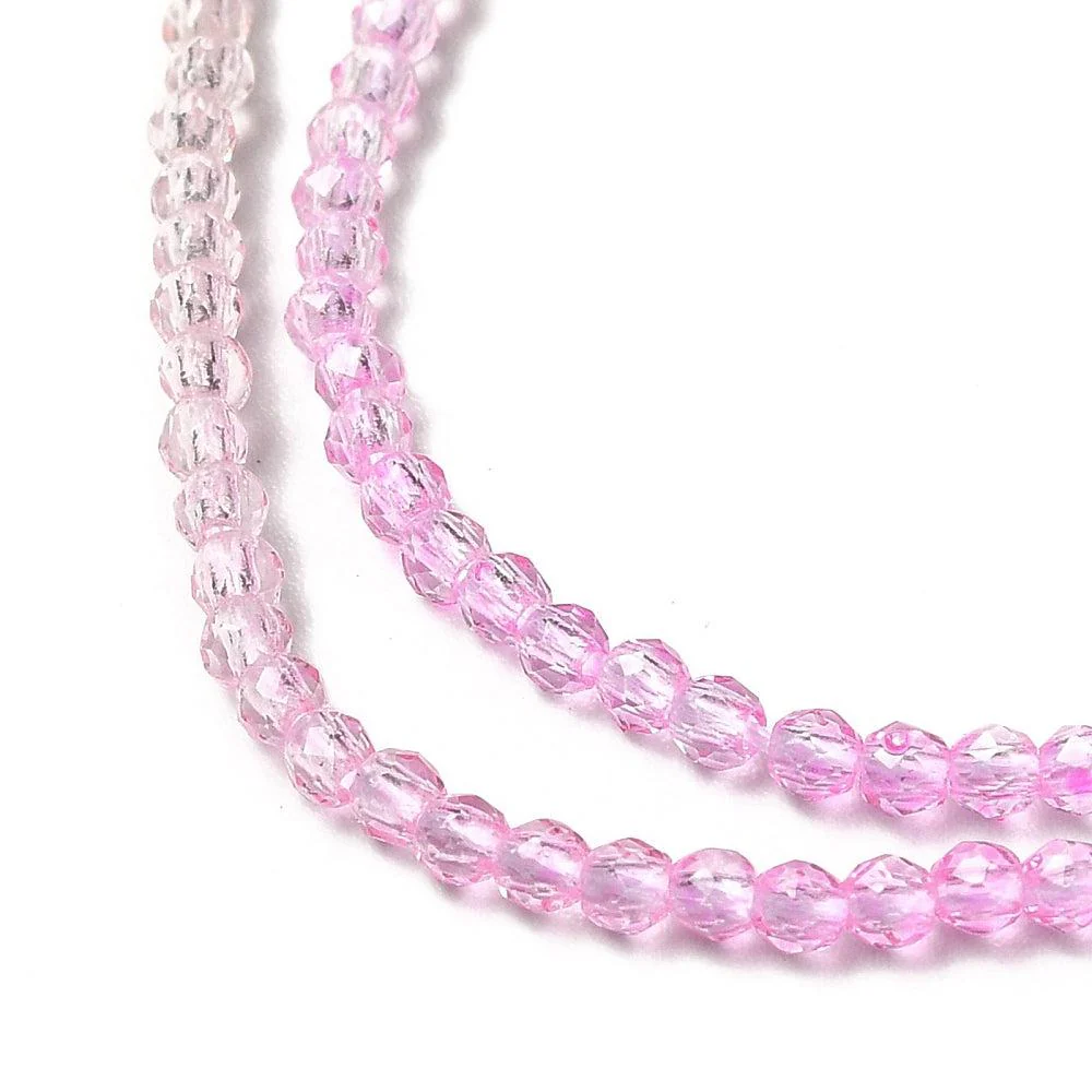 Facet rondelle hot pink& medium purple 2mm- per ±180 stuks - Image 2
