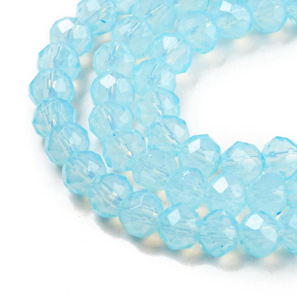 Facet rondelle sky blue 3x3mm- per ±120