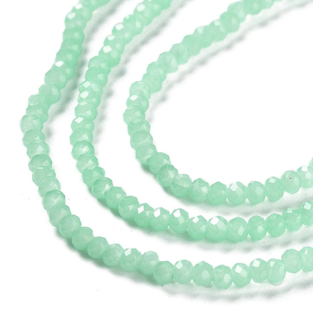 Facet rondelle turquoise 3x2mm- per ±158