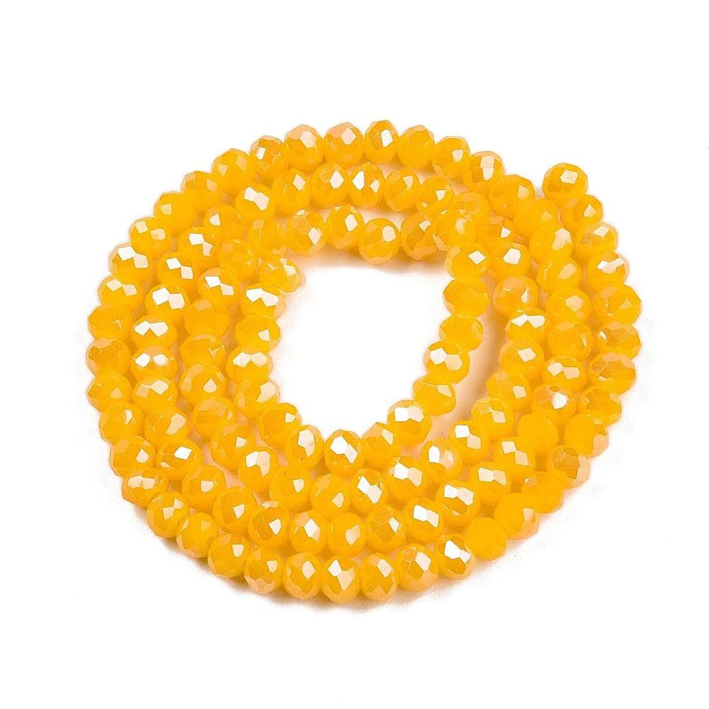 Facetkralen Gold Yellow 4x3mm - ±110 stuks - Image 2
