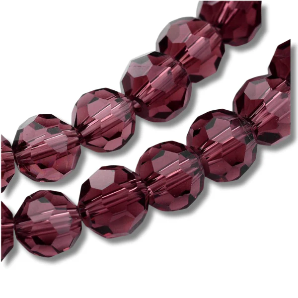 Facetkralen rondel Bordeaux rood 8mm - ±65 stuks