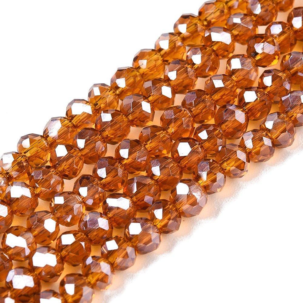 Facetkralen rondelle Dark Gold 4x3mm - ±100 stuks