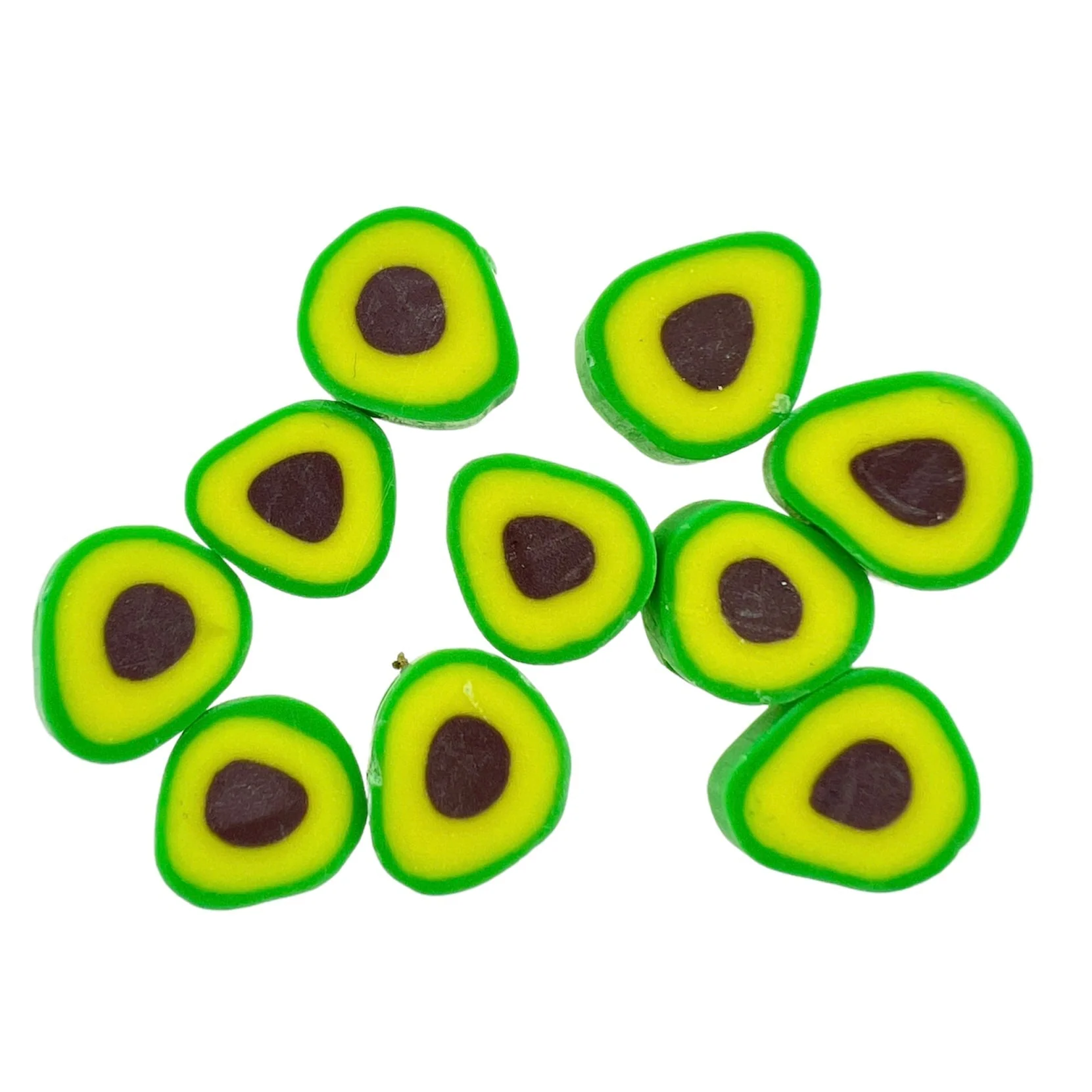 Fimo avocado mix 10mm - 10 stuks