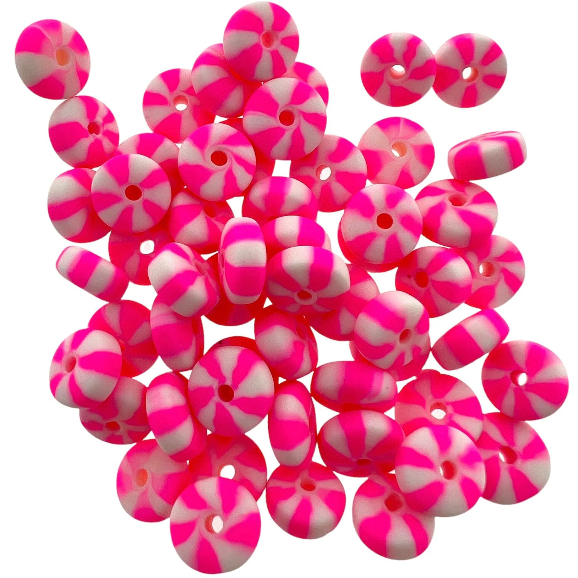 Fimo kralen candy roze 8mm -±55 stuks