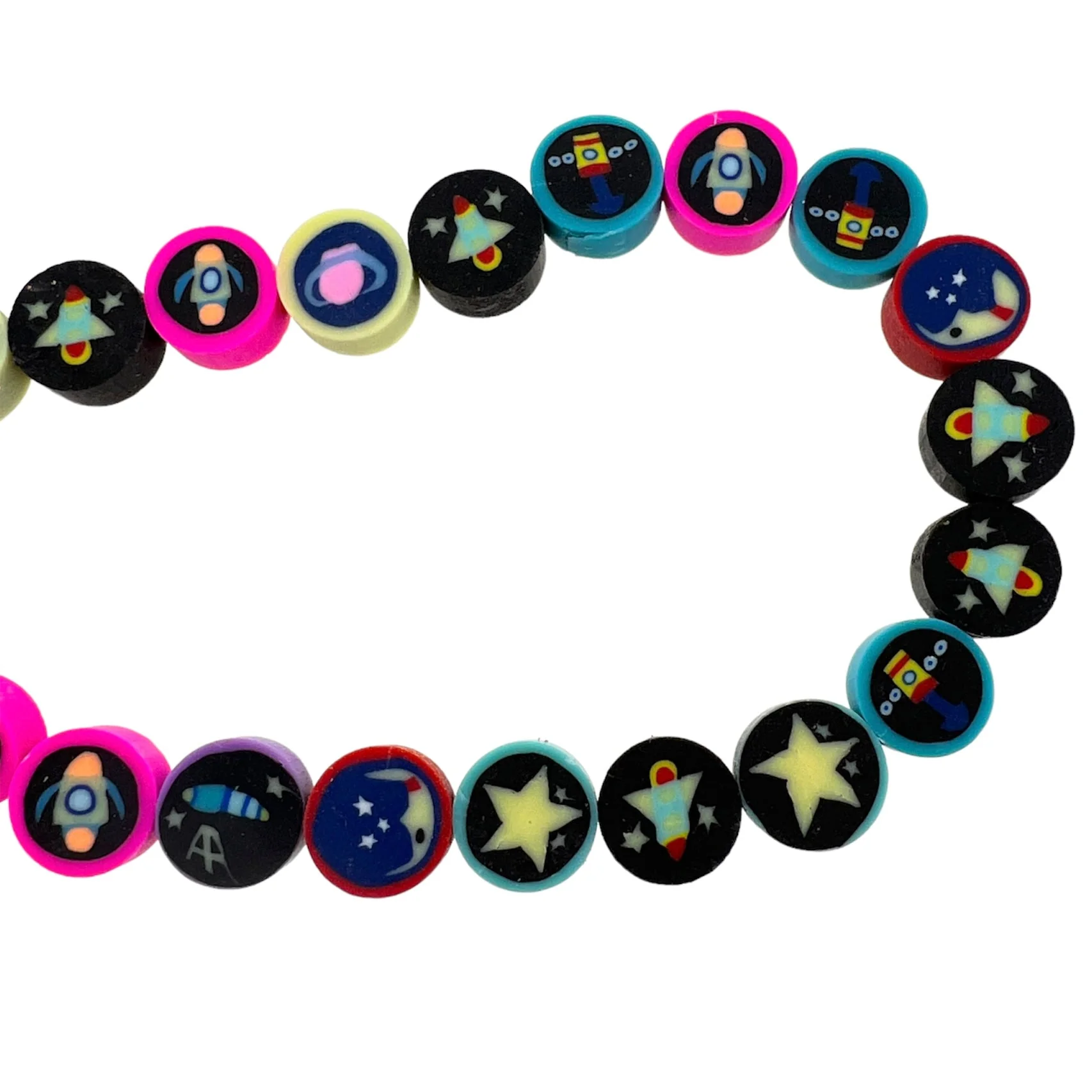 Fimo kralen hele streng ruimte 10mm - ±40 stuks