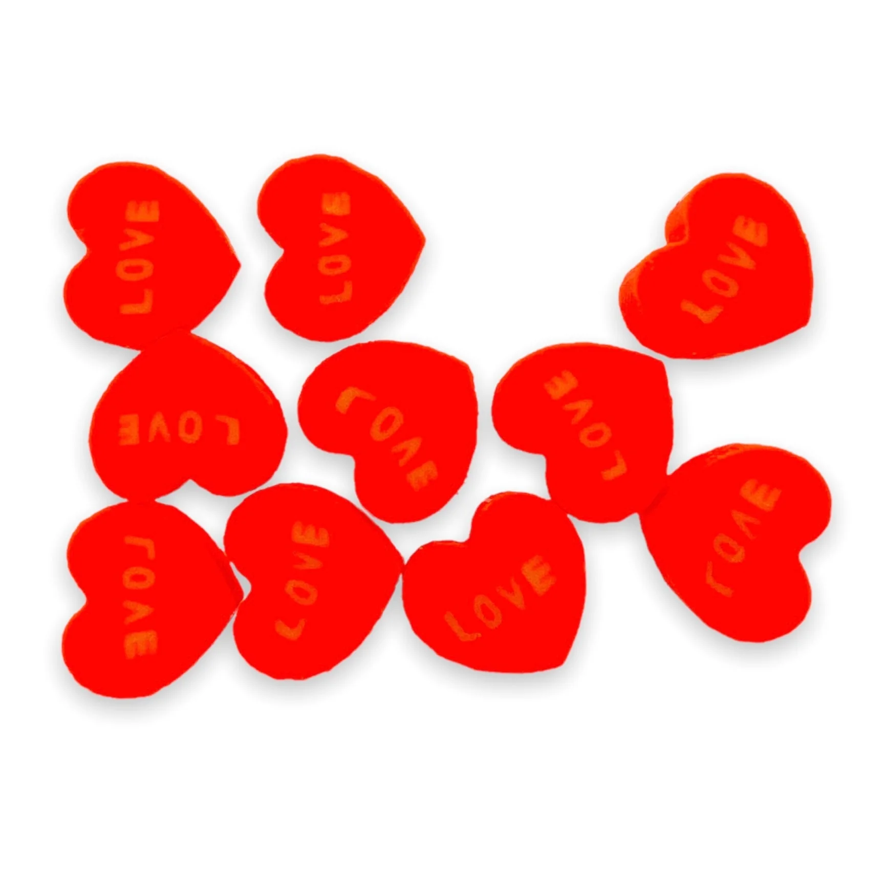 Fimo kralen love hart oranje 10mm - 10 stuks