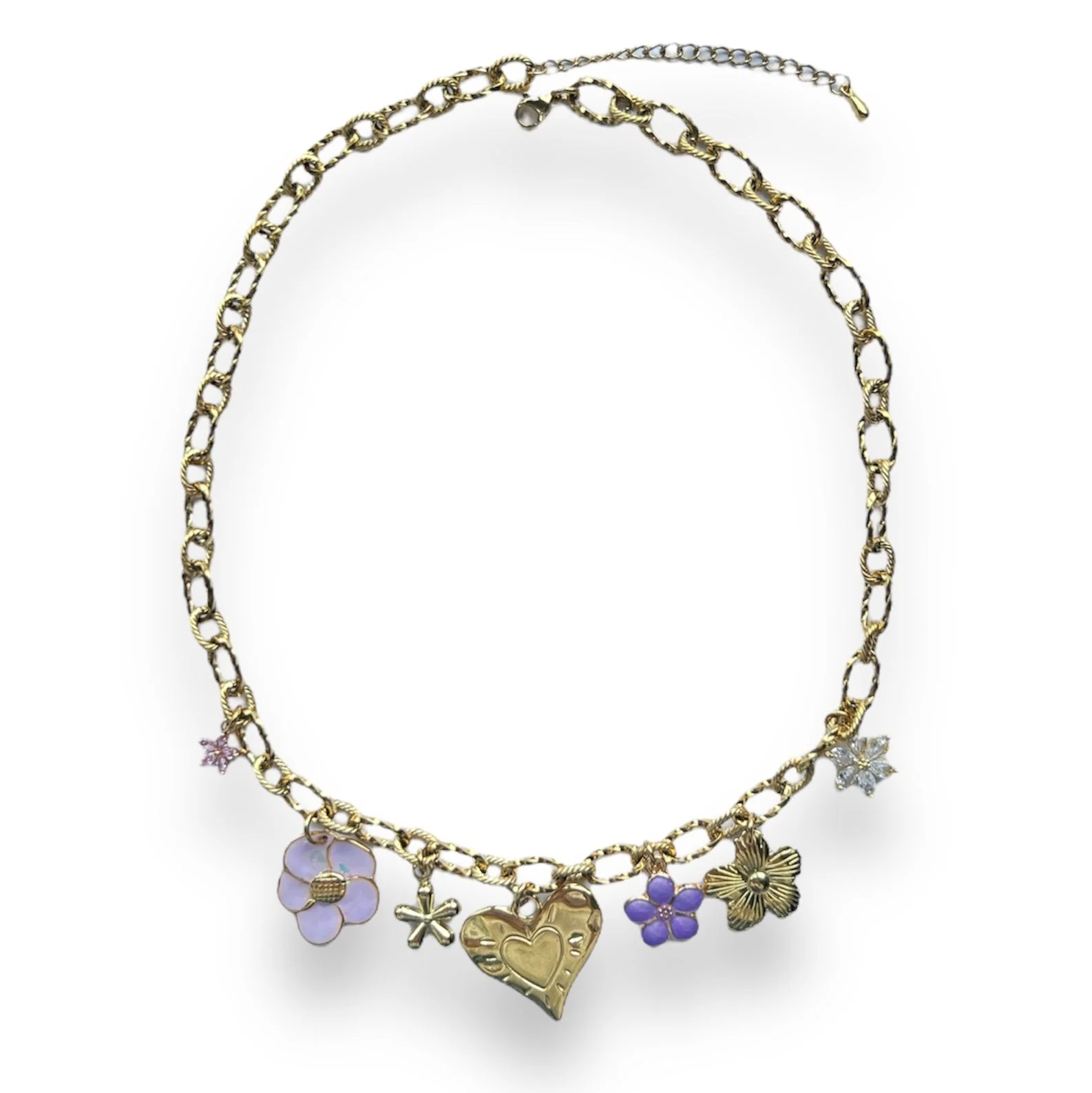 Flower lilac ketting Stainless steel - Image 2