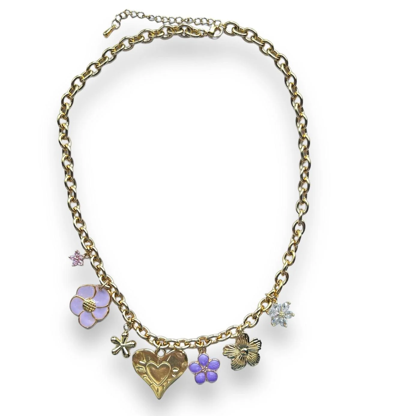 Flower lilac ketting Stainless steel - Image 3
