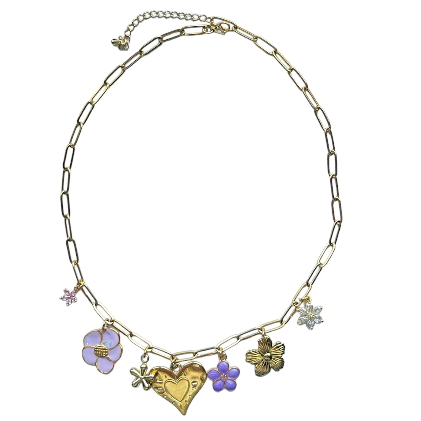 Flower lilac ketting Stainless steel - Image 4