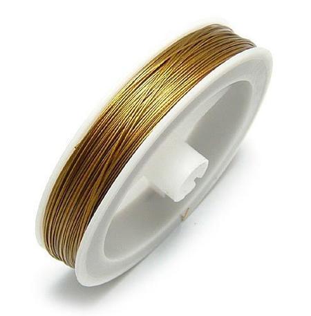 Gecoat ijzerdraad goud 0.38mm - 50 meter