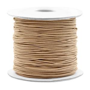 Gekleurd elastisch draad Taupe brown 0,8mm - per 3 meter