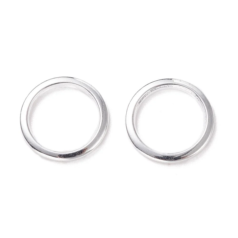 Gladde ring zilver Stainless Steel 10x1mm - per stuk - Image 2