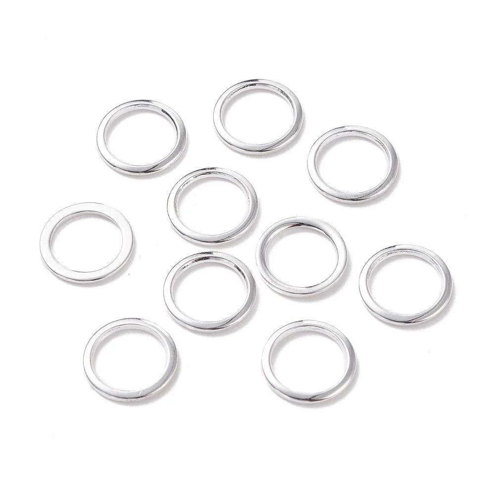 Gladde ring zilver Stainless Steel 10x1mm - per stuk - Image 3