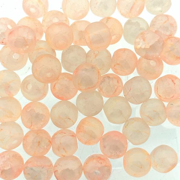 Glas crackle light peach 6mm - per streng