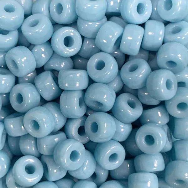 Glaskraal blauw 6mm Ø2mm - 15 stuks