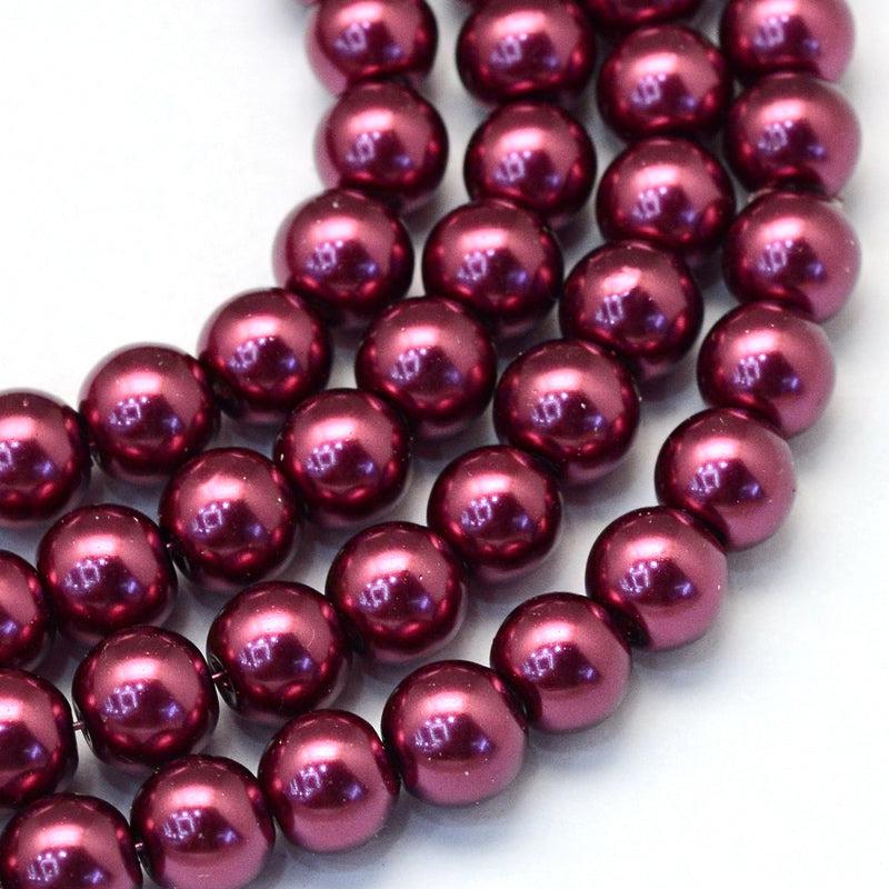 Glaskraal parel violet red 4-5mm- ±200 stuks