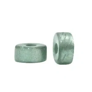 Glaskraal Polaris Glaze rondellen shiny Sea green Ø1.7mm 6x4mm