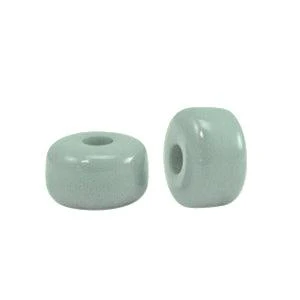 Glaskraal Polaris Glaze rondellen shiny Sea green Ø1.7mm 6x4mm