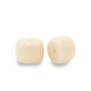 Glaskraal rondellen Beige Ø1.4mm 6mm - 30 stuks