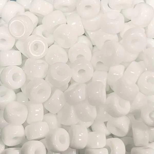 Glaskraal wit 6mm Ø2mm - 15 stuks
