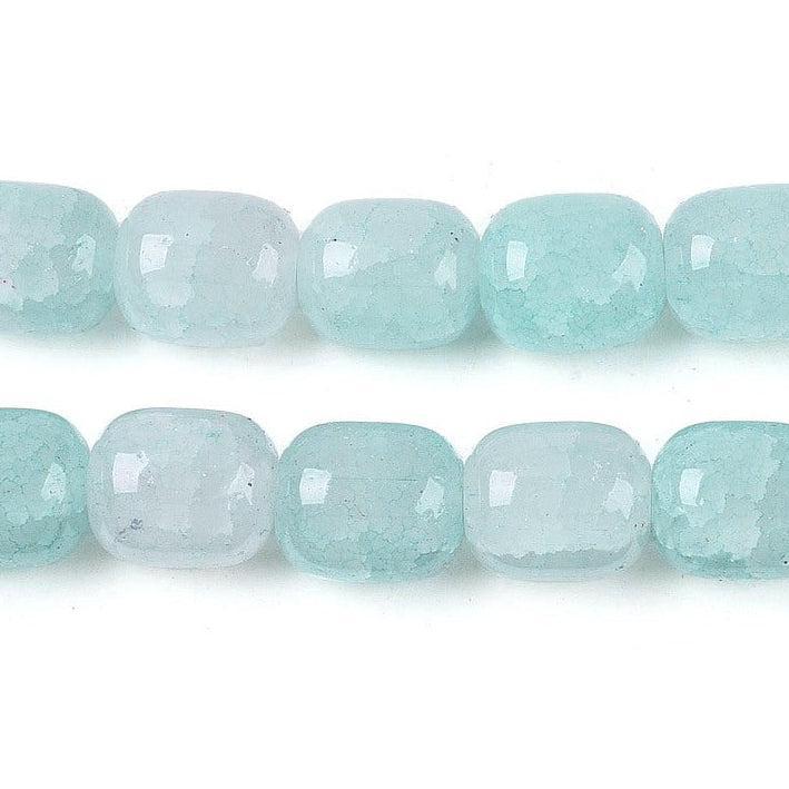Glaskralen Crackle ovaal Lichtblauw 10x8mm - ±35 stuks - Image 2