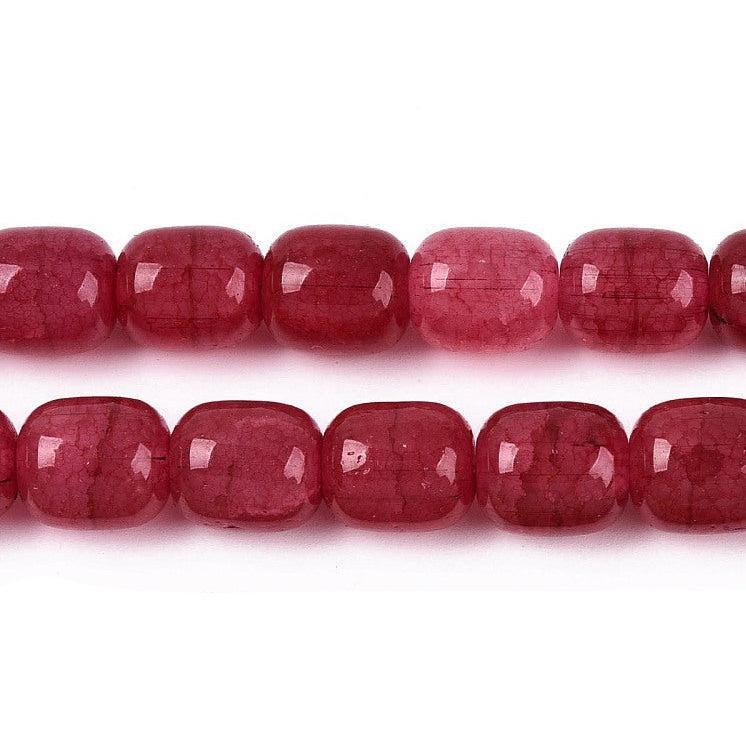 Glaskralen Crackle ovaal Raspberry Rood 10x8mm - ±35 stuks - Image 2