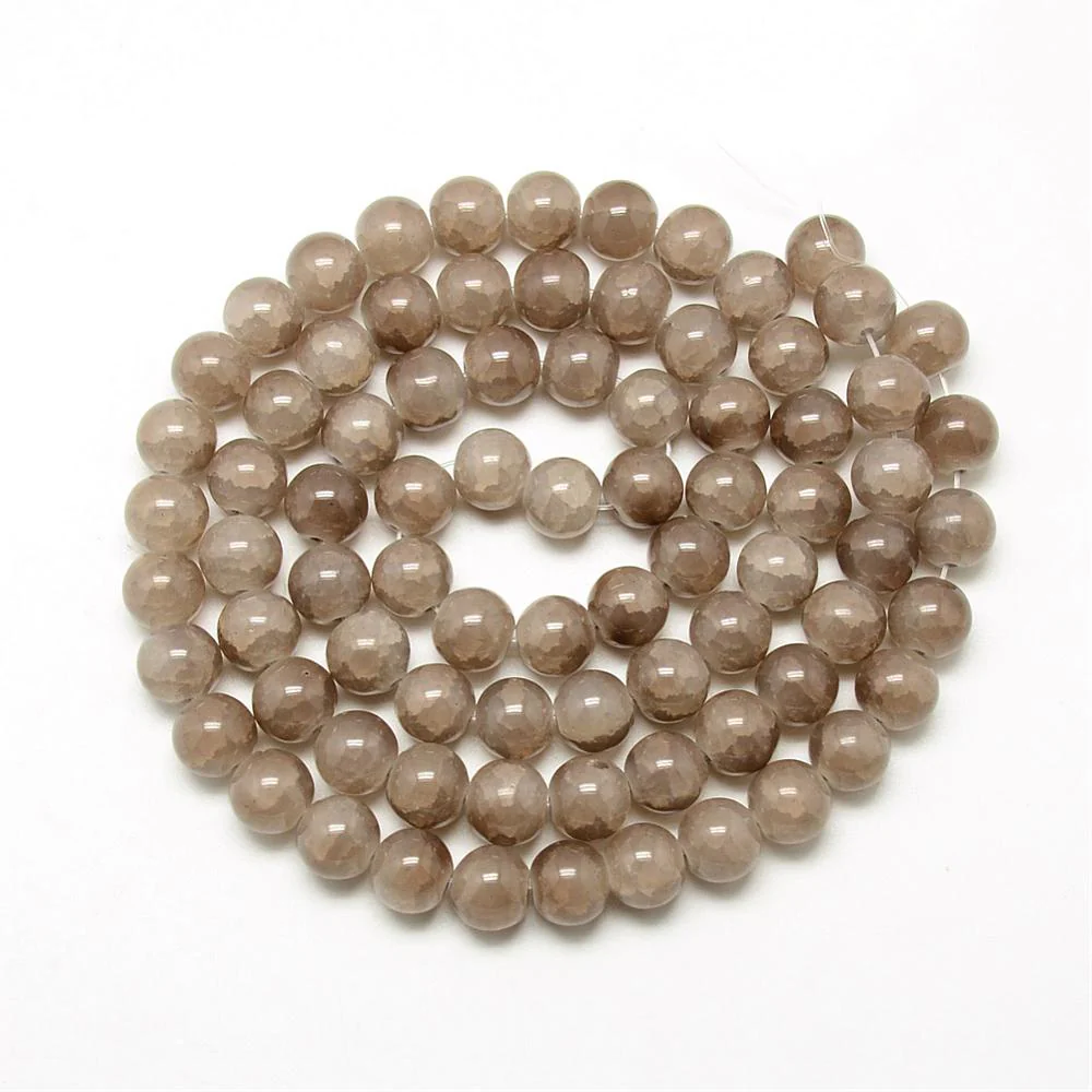 Glaskralen Crackle tan 6mm ±140 stuks - Image 2