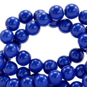 Glaskralen opaque Dark blue 4mm - 50 stuks