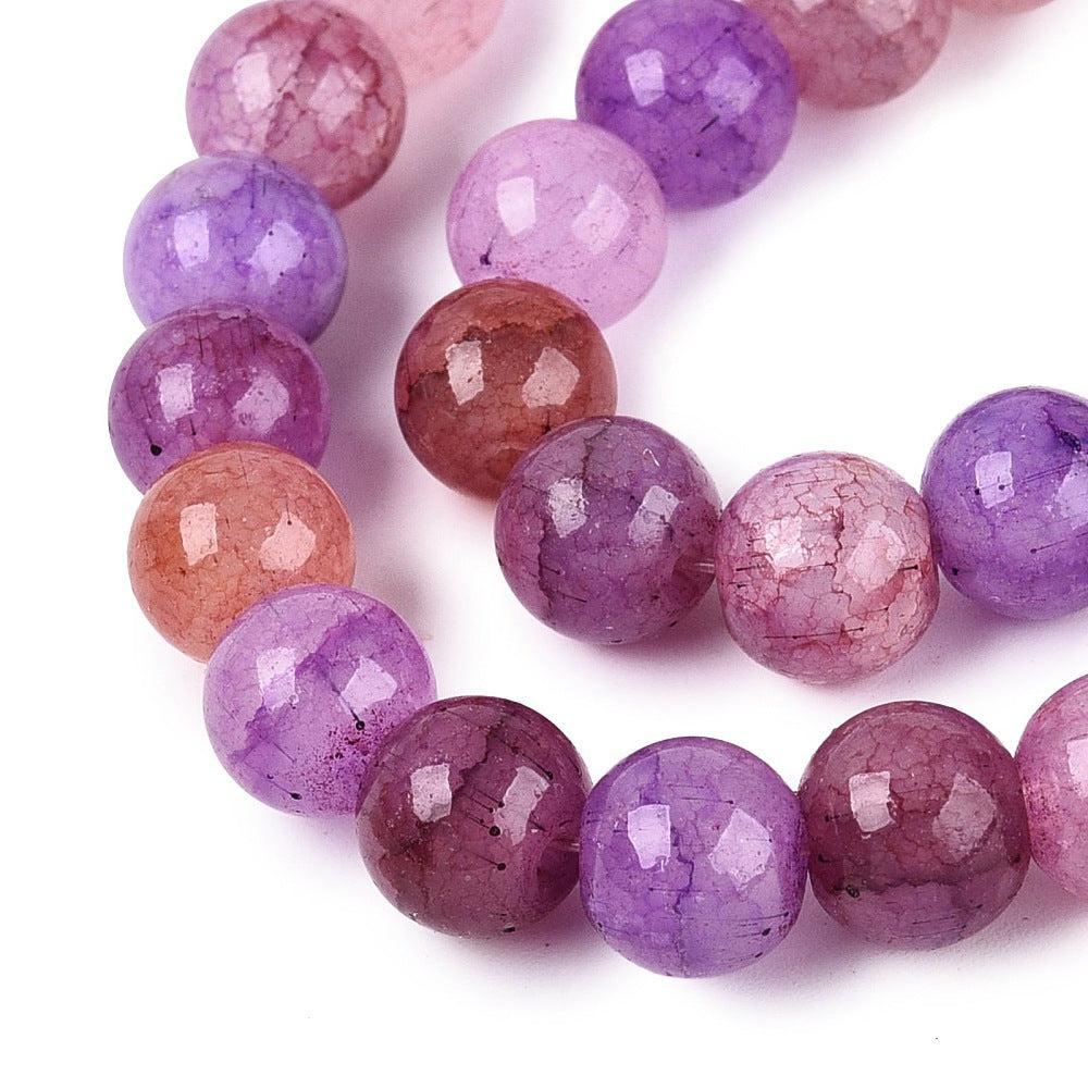 Glaskralen Rond Crackle Lila / Violet Paars 8mm - per 25 stuks - Image 4