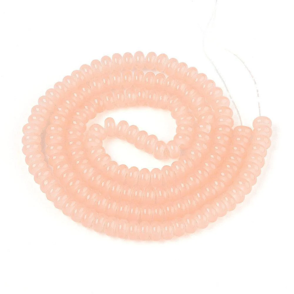Glaskralen Rondel Light Peach 8x5mm - ±25 stuks - Image 3