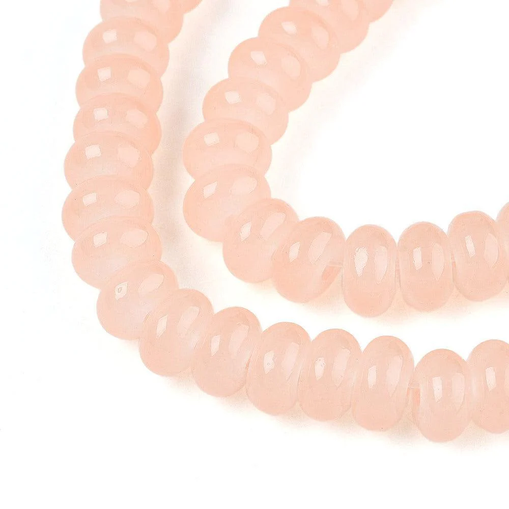 Glaskralen Rondel Light Peach 8x5mm - ±25 stuks - Image 4