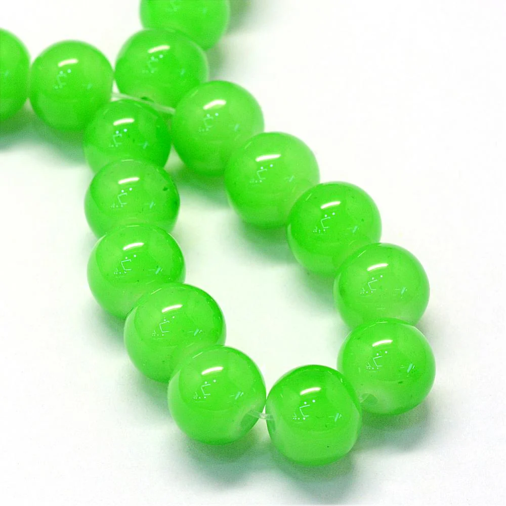 Glaskralen Shine lime green 6mm ±140 stuks - Image 3