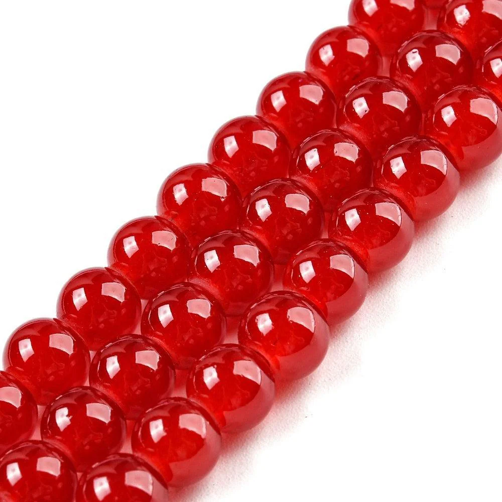 Glaskralen Shine rood 6mm ±140 stuks - Image 2