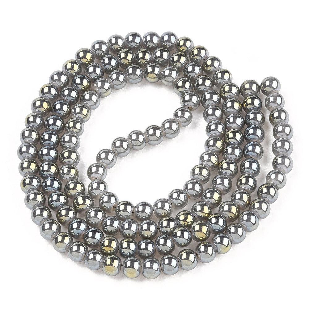 Glaskralen Shine Silver 6mm ±120 stuks - Image 2