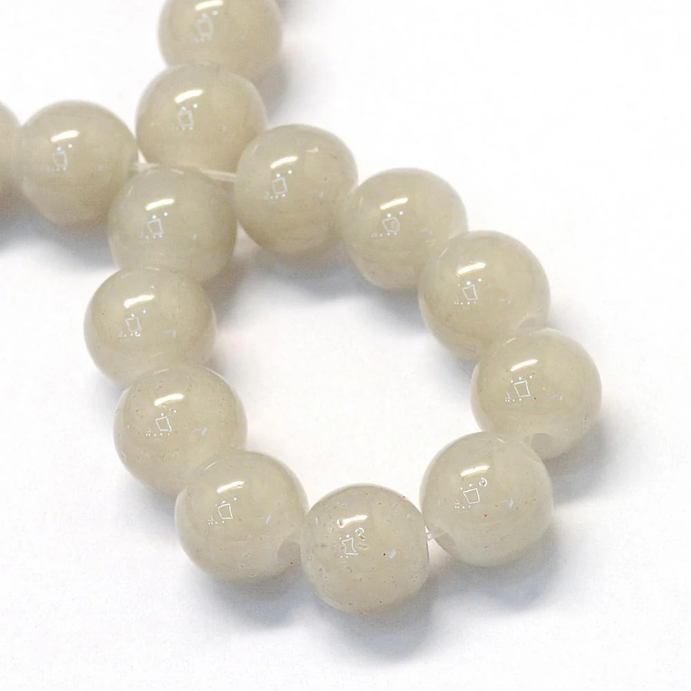 Glaskralen Shine tan 6mm -per streng - Image 3