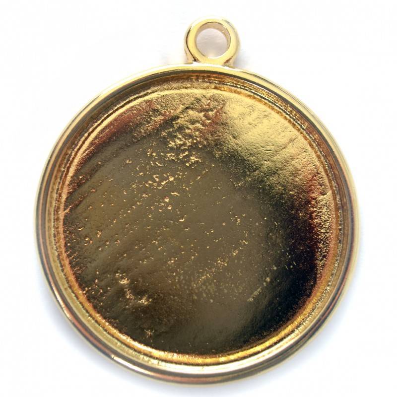 Cabochon setting 12mm goud DQ